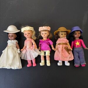 Madame Alexander Mcdonalds Vintage Dolls Lot of 5 Tiny Cute Outfits Hats Kidcore
